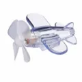 White wind-powered airplane car ornament, LED luminous vehicle interior decor light piece. - White