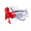 Wind powered small airplane LED ambient light red color variant car interior decoration - Red