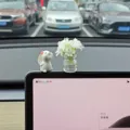Ornement de tableau de bord de voiture lapin jasmin, mini vase en verre décor floral intérieur. - Vase Orange Montagne Blanc Romantique + Lapin