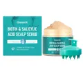 Gommage cuir chevelu acide salicylique GleamXi 100g avec brosse, exfoliant doux et nettoyant. - 100g Gommage et Brosse de Massage Set