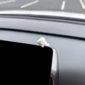 Cute car dashboard ornament white dog figurine cartoon interior decoration for center console screen - Rolling Red-Faced Puppy