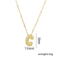 Vergoldete Halskette mit C-Anhänger und Zirkonbesatz inklusive Maßangaben - Anhänger Ohne Kette (Stil C) / Gold