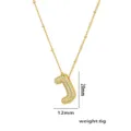 Detailansicht der 20mm x 12mm Gold Zirkonia J Halskette mit Gewichtsangabe von 6 Gramm - Anhänger Ohne Kette (Stil J) / Gold