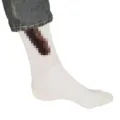 Funny novelty penis print white crew socks, comfortable cotton casual funny socks. - Jacquard / Black Penis Style - White