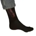 Funny novelty crew socks for men with unique print design, comfortable and durable daily wear. - Jacquard / Black Penis Style - Black