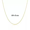 Minimalistische goldene Schlangenkette mit verstellbarer Länge 40+5 cm - 1.0 Runde Schlangenkette (Nur Kette) / Gold
