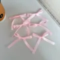 Bonitos lazos de cinta de satén rosa para envolver regalos artesanales y decoración floral. - Accesorio de Lazo / 7.5cm (1 Pieza/Paquete) / Rosa