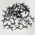 Small black ribbon bows set, mini decorative bows for cake baking party floral balloon decor. - 20 Pieces/Pack / Black