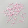 20 Pcs Pink Mini Satin Ribbon Bows Small Craft Bows for Gift Wrapping Crafting Party Decor - 20 Pieces/Pack / Pink