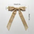 Beige Samt Schleife mit Draht Geschenkverpackung Haarklammer Flaschendekoration 13x18cm - Hellkaffee