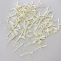 Mini satin ribbon bows set, cream color craft bows for cake decoration, floral and party crafts. - 20 Pieces/Pack / Beige