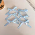 Lazos de cinta de raso azul claro para envolver regalos, manualidades DIY y decoración. - Accesorio de Lazo / 7.5cm (1 Pieza/Paquete) / Azul