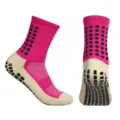 Calzini sportivi antiscivolo da uomo con suola in spugna per calcio e allenamento. - 38-46 / Rosso rosa