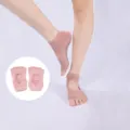 Pink open-back yoga socks with anti-slip grip for women pilates fitness and dance sport - One Size / Lotus Pink Half-Finger
