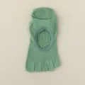 Green open-back five-toe yoga socks for women, breathable pilates athletic sports dancing socks. - One Size / Verdant