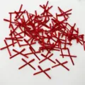 20pcs Mini Red Ribbon Bows for Cake Topper Craft Party Wedding Baking Decoration Gift - 20 Pieces/Pack / Burgundy