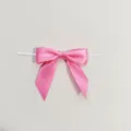 Fiocco in raso rosa con legatura a filo per confezioni regalo e panetteria cestini - 2.5x9x9cm / Rosso rosa