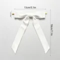 Weißes Samt Schleifenband mit Draht Weihnachts Deko Geschenk Verpackung 13x18cm - Weiß