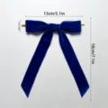 Blauer Samt-Schleife mit Goldbindern, 13x18cm Geschenkverpackung und Feiertagsdeko. - Dunkelblau
