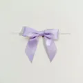 Fiocco in nastro di satin viola chiaro con fascetta per confezioni regalo da forno. - 2.5x9x9cm / Viola