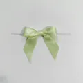 Fiocco in nastro di raso verde chiaro legatura per confezione regalo sigillatura - 2.5x9x9cm / Verde chiaro