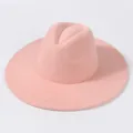 Rosa Schlapphut mit breiter Krempe fur Damen und Herren, klassischer Filzhut fur Freizeit. - Altrosa