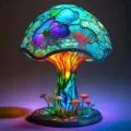 Colorful stained glass mushroom table lamp home decor vintage ambient lighting desktop ornament - Small 15cm / Magic Mushroom Lamp A