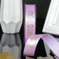 Nastro stampato in oro viola 2.5cm confezione regalo bouquet nastro satinato decorativo - Viola
