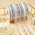 Nastro in organza a pois colorati nastro a rete da 2.5cm per confezioni regalo e decorazione. - 2,5 cm * 25 Yard