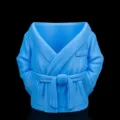 Blauer 3D-gedruckter Getränkedosenhalter in Hoodie-Form für kalte Limonadendosen - Morgenmäntel / Innendurchmesser: 6.7cm / Blau
