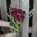 Gedroogde Rozen Boeket Meerdere Koppen Natuurlijke Bloemen Schikking voor Huis Decor - Enkelkoppige Ware Liefde Roos 10 Stelen