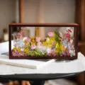 Preserved dried flower solid wood hollow photo frame, beautiful home decor gift for girlfriend. - Floral Dream + Large Photo Frame