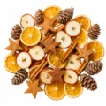 Navidad DIY piñas naturales canela y rodajas de naranja seca juego decorativo - Set de accesorios de Navidad en caja, estilo C