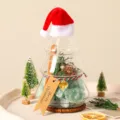 Caja de regalo de difusor de aromaterapia de vidrio de árbol de Navidad con aceite esencial - Cuarcita Verde