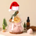 Caja de regalo difusor de aroma de piedra de cristal árbol de Navidad con aceite esencial. - Cuarzo Rosa
