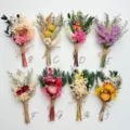 Bohème Mini Trockenblumen Strauß für Herren Hochzeit Trauzeugen Ansteckblume floral. - 1 individueller kleiner Blumenstrauß (ca. 15 cm)