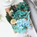 DIY set apo apokorismena apoximena loulouidia gia keria cheirotechnies kornizes foto. - Μπλε Κυανό