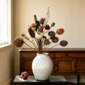 Natural dried fruit flower bouquet with white ceramic vase for home decor and tabletop. - Dried Fruit Bouquet Style A (No Vase)