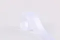 White semi-satin mesh ribbon roll for gift wrapping, floral packaging and DIY crafts. - 2.5cm*20 Yards / White