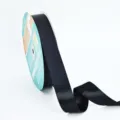 Nastro di raso nero double face 2.5cm nastro in tessuto per confezioni regalo matrimonio - Nero