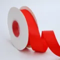 Bobina de cinta roja, tela satén mate para envolver regalos, decoración de ramos, 2.5cm ancho. - 2,5 cm * 25 Yardas / Rojo Brillante