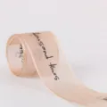 Sheer organza ribbon with printed text for floral bouquet packaging and gift wrapping decor. - 2.5cmx30 Yards / Apricot