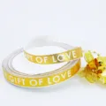 Cinta de regalo con purpurina dorada 1,0 pulgada por 10 yardas para envolver ramos - Estilo Estampado Oro THE / 1.0cm x 10 Yardas / Dorado