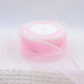 Rotolo di nastro in organza con perle rosa per confezioni floreali e decorazioni. - 6.0cm*10 Iarde / Rosa Perla