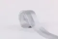 Cinta de malla semirraso plateada para manualidades DIY, envoltorio de regalos y lazos. - 2.5cm*20 Yardas / Gris Plata