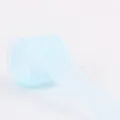 Light blue sheer organza ribbon for floral bouquet and gift wrapping decoration - 2.5cmx30 Yards / Sky Blue