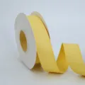 Yellow polyester-cotton ribbon matte satin ribbon for gift wrapping floral bouquet decoration. - 2.5cm*25 Yards / Turmeric
