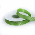 Groene geruite lintrol op spoel, satijnband voor geschenkverpakking, bloemen en knutselen. - 1.5CM*25 Yards / Groen