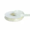 Gebroken wit geruit lint voor cadeauverpakking, taartdozen, bloemboeketten en DIY strikken. - 1.2cm*25 Yards / Wit