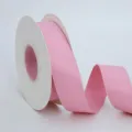 Pink satin ribbon roll macaron matte fabric for gift wrapping and wedding bouquet decoration 2.5cm - 2.5cm*25 Yards / Lotus root pink